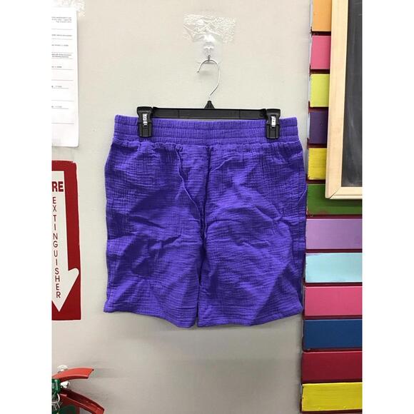 Belle beach Kim gravel ladies shorts small purple woven new from HSN - Picture 2 of 3